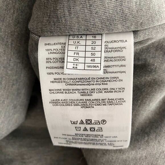 Brooks Brothers Quilted Vest Jacket Size 16 Red Full Zip Flawed NWT CJ-1744 - Picture 11 of 14